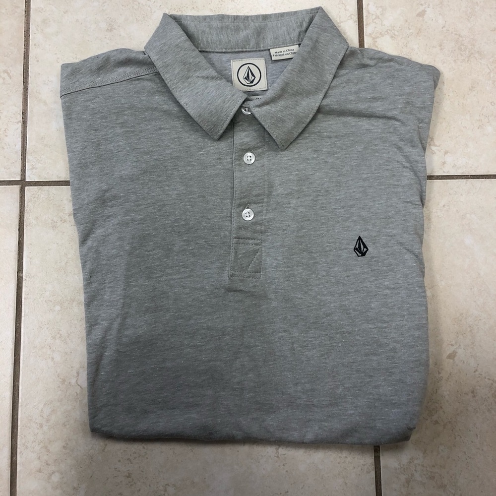 NWOT VOLCOM grey polo